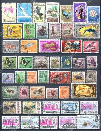Флора и фауна • набор 48 разных иностранных марок • Used VF
