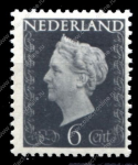 Нидерланды 1947-1948 гг. • SC# 287 • 6c. • Королева Вильгельмина • стандарт • MNH OG XF