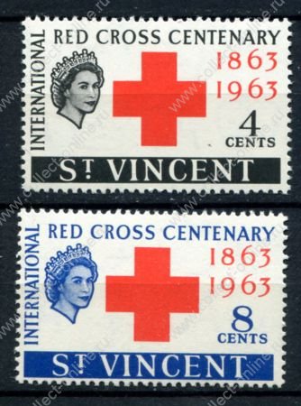 Сент-Винсент 1963 г. GB# 205-6 • Красный крест • MNH OG VF • полн. серия