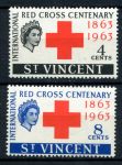 Сент-Винсент 1963 г. GB# 205-6 • Красный крест • MNH OG VF • полн. серия