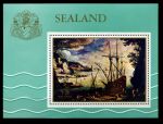 Шотландия • Силенд 1970г. • "Корабль в бухте" • MNH OG XF • блок