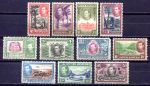Британский Гондурас 1938-1947 гг. • Gb# 150-60 • 1 c. - $2 • Георг VI • осн. выпуск • 11 марок • MNG F-VF ( кат. - $150 )