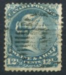 Канада 1868-1876 гг. • Sc# 28 • 12½ c. • королева Виктория • Used F ( кат.- $125 )