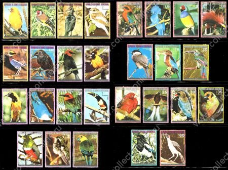 Экваториальная Гвинея 1974-1975 гг. • Экзотические птицы • ( 28 марок ) • MNH OG XF 