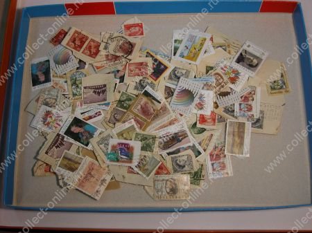 Австралия • набор 100 разных, старых и старинных марок на вырезках • Used F-VF