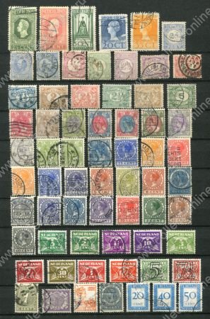 Нидерланды • XIX-XX век • набор 70 разных, старинных марок • Used F-VF 
