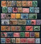 США • XIX-XX век • набор 47 разных старых марок • Used F-VF