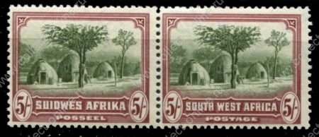 Юго-западная Африка 1931 г. • Gb# 83 • 5 sh.(2) • основной выпуск • хижины гереро • пара • MH OG VF