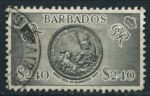 Барбадос 1950 г. • Gb# 282 • Георг VI основной выпуск • большая печать колонии(1660 г.) • концовка серии • Used VF ( кат.- £45 )