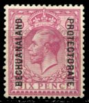 Бечуаналенд 1913-1924 гг. • Gb# 81 • 6 d. • Георг V (надп. на м. Великобритании) • стандарт • MH OG VF ( кат.- £9 )