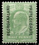 Бечуаналенд 1904-1913 гг. • Gb# 66 • ½ d. • Эдуард VII (надп. на м. Великобритании) • жёлто-зелён. • стандарт • MH OG VF ( кат.- £4 )