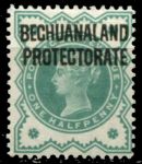 Бечуаналенд 1897-1902 гг. • Gb# 60 • ½ d. • надпечатка на марке Великобритании • стандарт • MH OG VF