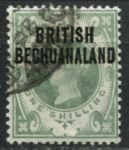 Бечуаналенд 1891-1904 гг. • Gb# 37 • 1 sh. • Королева Виктория • надпечатка на марке Великобритании • стандарт • Used VF ( кат.- £ 16 )