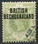 Бечуаналенд 1891-1904 гг. • Gb# 37 • 1 sh. • Королева Виктория • надпечатка на марке Великобритании • стандарт • Used XF ( кат.- £ 16 )
