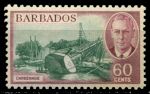 Барбадос 1950 г. • Gb# 280 • 60 c. • Георг VI • основной выпуск • очистка днища яхты • MH OG VF ( кат.- £10- )