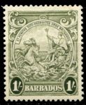 Барбадос 1938-1947 гг. • Gb# 255a • 1 sh. • "Правь Британия" • стандарт • • MH OG VF