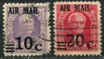Зона Панамского канала 1929 г. • SC# C4-5 • 10 и 20 c. • надпечатки на м. 1928  г. • авиапочта • полн. серия • Used VF
