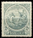 Барбадос 1916-1919 гг. • Gb# 184 • 2 d. • большой размер • "Правь Британия" • стандарт • MLH OG VF ( кат.- £ 11 )