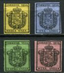 Испания 1854 г. • SC# O1-4(Mi# DM1-4) • ½ oz. - 1 lb. • для официальной почты • полн. серия • MNG VF ( кат.- €95- )
