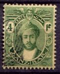 Занзибар 1921-1929 гг. • Gb# 279 • 4 c. • осн. выпуск • Султан Халифа ибн Харуб ибн Тувайни • Used VF