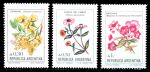Аргентина 1985-1988 г. • SC# 1522-4 • 30 c. - 1 a. • Цветущие растения • 3 марки • стандарт • MNH OG VF ( кат. - $3.5 )