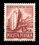 Польша 1952 г. • Mi# 776A(SC# 2581) • 15 gr. • Восстановление города Гданьск • MNH OG XF
