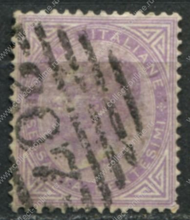 Италия 1863-1877 гг. • SC# 32 • 60 c. • Виктор Эммануил II • стандарт • Used VF+ ( кат.- $ 14 )