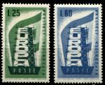 Италия 1956 г. SC# 715-6 • 25 и 60  L. • выпуск Европа • полн. серия • MH OG VF ( кат. - $12- )