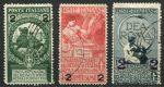 Италия 1913 г. • SC# 126-8 • 2 с. • надп. нов. номинала на м. 1911 г. • полн. серия • Used VF ( кат. - $18 )