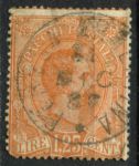 Италия 1884-1886 гг. • SC# Q5 • 1.25 L. • король Умберто I • для посылок • Used F-VF ( кат.- $ 32.5 )
