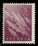 Триест • Зона B 1950 г. • Mi# PM10 • 5 D. • рыбы • служебный выпуск • концовка серии • MNG VF ( кат.- €25- )