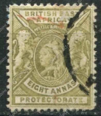 Британская восточная Африка • 1896-1901 гг. • GB# 74 • 8 a. • королева Виктория • стандарт • Used VF ( кат. - £7 )