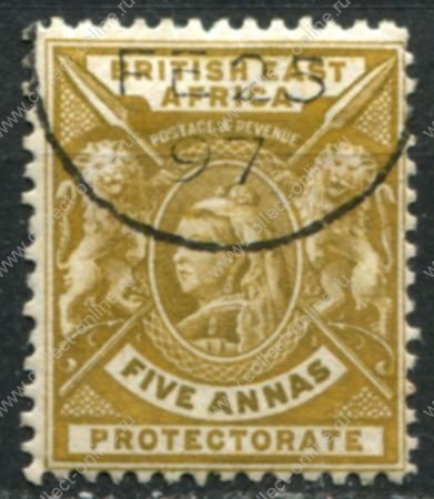 Британская восточная Африка • 1896-1901 гг. • GB# 72 • 5 a. • королева Виктория • стандарт • Used VF ( кат. - £7 )