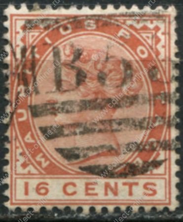 Маврикий 1883-1894 гг. • GB# 109 • 16 c. • Королева Виктория • стандарт • Used VF ( кат. - £3 )