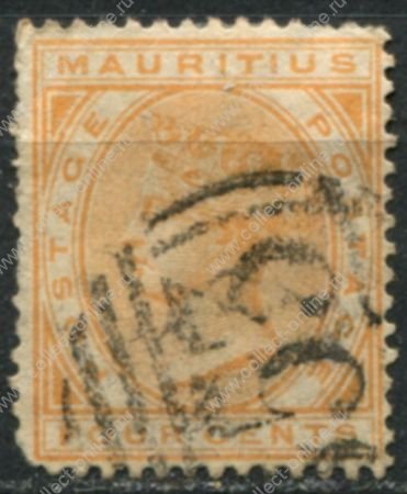 Маврикий 1883-1894 гг. • GB# 104 • 4 c. • Королева Виктория • стандарт • Used F ( кат. - £5 )