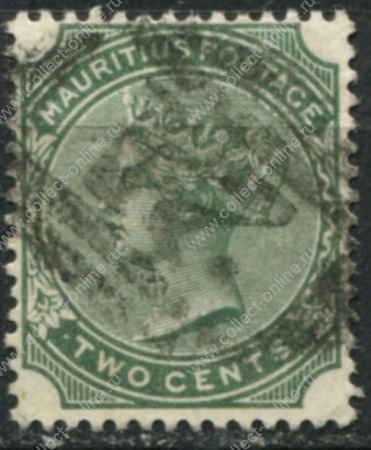 Маврикий 1883-1894 гг. • GB# 103 • 2 c. • Королева Виктория • стандарт • Used VF