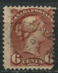 Канада 1888-1897 гг. • SC# 43 • 6 c. • Королева Виктория • Used VF- ( кат.- $12.5 )