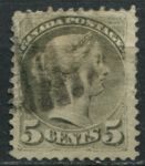Канада 1888-1897 гг. • SC# 42 • 5 c. • Королева Виктория • Used VF ( кат.- $5 )