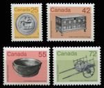 Канада 1987 г. • SC# 1080-3 • 25 - 72 c. • доп. выпуск • старинные предметы быта • стандарт • полн. серия • MNH OG VF ( кат.- $ 5 )
