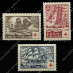 Финляндия 1937 г. • Mi# 199-201 • Для Красного Креста • парусники • полн. серия • MNH OG VF ( кат. - €35 )