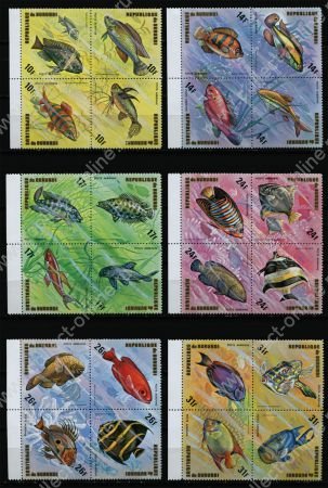 Бурунди 1974 г. • Sc# C207-12 • 10 - 31 fr. • Экзотические рыбы • авиапочта • полн. серия • MNH OG XF+