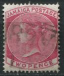 Ямайка 1870-1883 гг. • Gb# 9 • 2 d. • королева Виктория • стандарт • Used VF