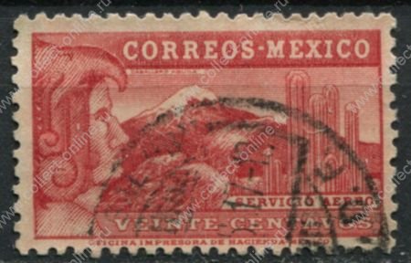 Мексика 1934-1935 гг. • SC# C68 • 20 c. • Человек-орёл • авиапочта • Used F-VF