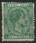 Куба 1878 г. • SC# 79 • 25 c. • король Альфонсо XII • стандарт • MH OG VF