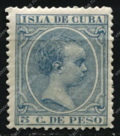 Куба 1890-1897 гг. • SC# 146 • 5 c. • король Альфонсо XIII • стандарт • MNH OG VF