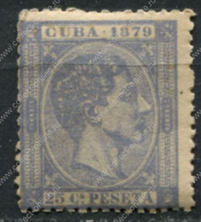 Куба 1879 г. • SC# 85 • 25 c. • король Альфонсо XII • стандарт • MH OG VF