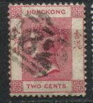 Гонконг 1882-1896 гг. • Gb# 33 • 2 c. • Королева Виктория • стандарт • Used XF ( кат.- £ 3 )