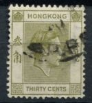 Гонконг 1938-1952 гг. • Gb# 151 • 30 c. • Георг VI • стандарт • Used VF ( кат.- £ 5 )
