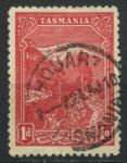 Австралия • Тасмания 1905-1911 гг. • Gb# 250g • 1 d. • Виды и достопримечательности • гора Велингтон • Used XF ( кат.- £ 4 )
