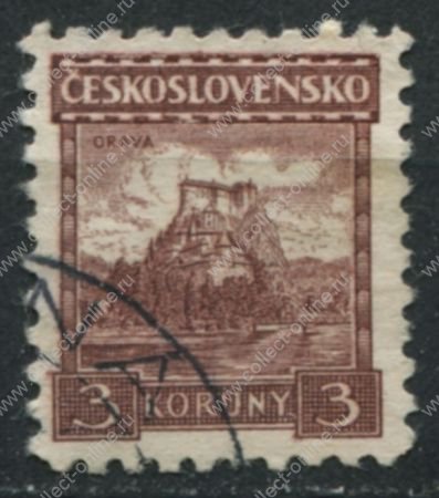 Чехословакия 1929-1931 гг. • Mi# 290 • 3 Kr.. • Оравский замок • стандарт • Used VF